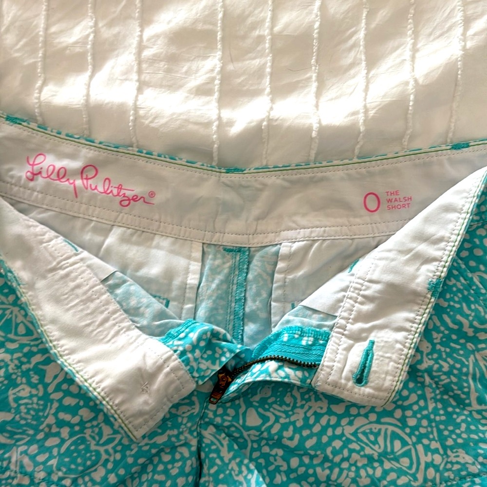 Lilly Pulitzer Turquoise Patterned Shorts - image 3